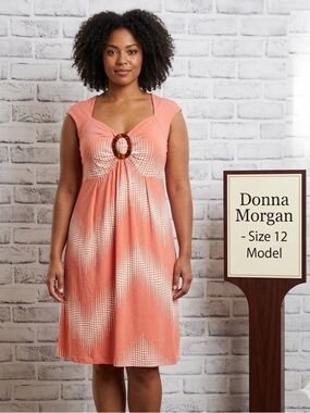 Donna Morgan Gathered Buckle Dress 12